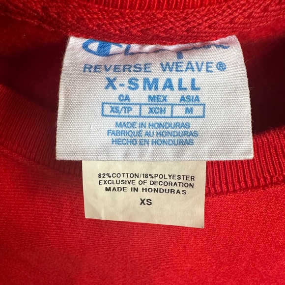 Champions Reverse Weave sweatshirt XS red - Picture 4 of 4